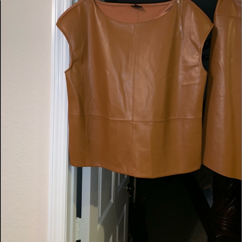 Brand new faux top and skirt